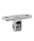 8 Pcs 3/4" Small Pulley Block,Single Bearing Silent for 1/8" Cord,Max Load 132 lb heavy duty stainless pulley wheel front view