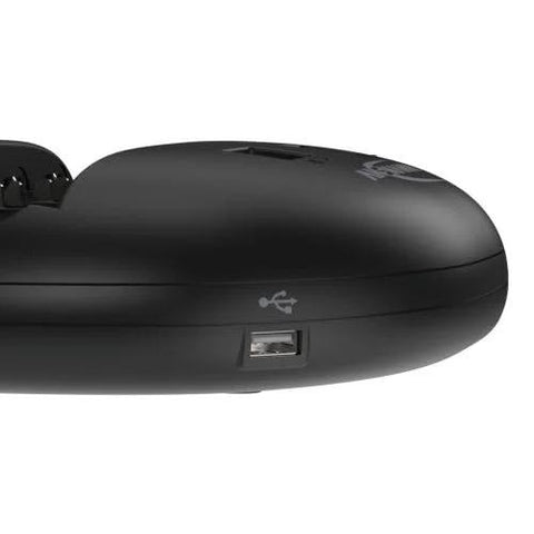 Side view of Universal Smart Battery Charger and Maintenance Station for AA AAA C D 9V USB showing the USB port