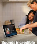 Couple using Latest 11 Inch Smart Display With Full HD Touchscreen Providing 60 Percent Larger Viewing Area And Built In Smart Home Hub