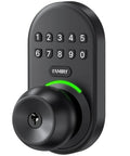 Keypad Smart Door Knob Lock With Backlit Keypad Keyless Entry For Front Door Aluminum Alloy IP54 Weatherproof Easy DIY Installation