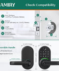 Experience seamless keyless entry with a smart door lock featuring fingerprint recognition, keypad access, app control, fob, physical key, and Alexa compatibility for front doors, offering DIY installation, remote passcodes, and strong deadbolt security with reversible handle compatibility.
