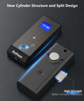 Smart Fingerprint Glass Sliding Door Lock LG75TY with app control and keyless safety lock, showing front panel and components.