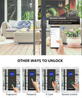 Smart Fingerprint Glass Sliding Door Lock LG75TY With App Control And Keyless Safety Lock on patio door.