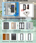Smart Fingerprint Glass Sliding Door Lock LG75TY With App Control and Keyless Safety Lock displayed on glass door