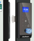 Smart Fingerprint Glass Sliding Door Lock LG75TY With App Control And Keyless Safety Lock on door with digital display