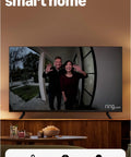 Fire TV Stick 4K Select Streaming Device with HDR10 Plus and AI Powered Search showing smart home control dashboard on TV screen