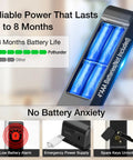 Battery compartment of Six In One Smart Lock For Sliding Glass Doors With Fingerprint Passcode WiFi App RFID Card Physical Key and Time Limited One Time Code supports up to 300 users, showing space for 4 AA batteries (not included).