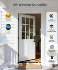 Installed Built In WiFi Smart Lock With 2 Knobs Keyless Entry Front Door Handle Set For Hands Free Access Remote App Control