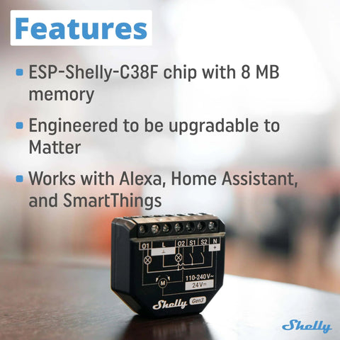 2 Channel WiFi Smart Relay Switch With Power Metering For Home Automation And Energy Monitoring on tabletop close-up