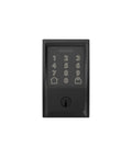 Smart WiFi Front Door Deadbolt With Keyless Entry App Remote Locking Voice Control Works With Alexa Google Assistant And Airbnb Create Up To 100 Guest Codes Matte Black Finish For Easy Home Access Management.