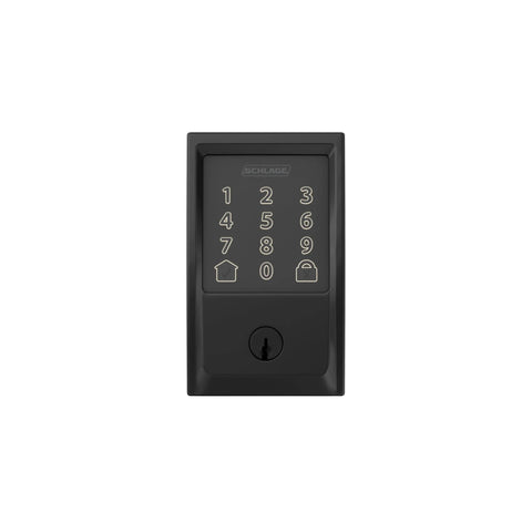 Smart WiFi Front Door Deadbolt With Keyless Entry App Remote Locking Voice Control Works With Alexa Google Assistant And Airbnb Create Up To 100 Guest Codes Matte Black Finish For Easy Home Access Management.
