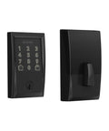 Smart WiFi Front Door Deadbolt with Keyless Entry App Remote Locking Voice Control Works With Alexa Google Assistant And Airbnb Create Up To 100 Guest Codes Matte Black Finish For Easy Home Access Management.