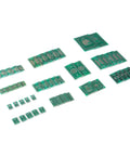 SMD To DIP Adapter Kit With 51 Pieces In 12 Types For SOP SOT 0402 0603 0805 TQFP And QFN Prototyping Boards Plus 40 Pin 2.54mm Male Headers