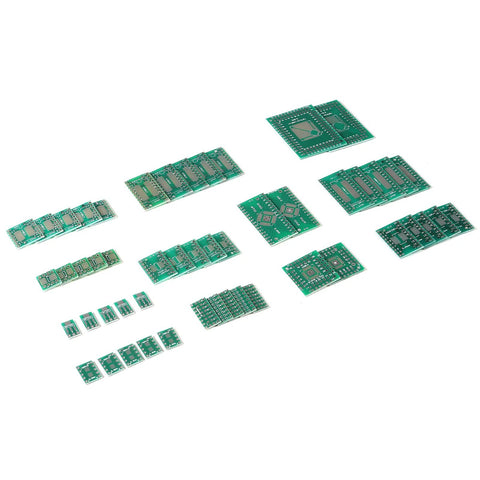 SMD To DIP Adapter Kit With 51 Pieces In 12 Types For SOP SOT 0402 0603 0805 TQFP And QFN Prototyping Boards Plus 40 Pin 2.54mm Male Headers
