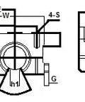 Technical diagram of SMD20GUU NB 20mm Pillow Block Unit Motion Linear Bearing showing dimensions for mechanical alignment.