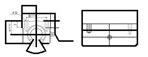 SME25GUU 25mm Open Block Unit Motion Linear Bearing technical drawing with dimensions.