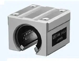 SME50GUU NB 50mm Open Block Unit Motion Linear Bearing for smooth motion in mechanical systems, side view showing label and structure