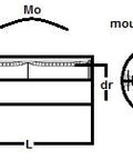 Technical diagram of ✝️ SMF20WUUE NB 20mm Slide Bush Miniature Linear Motion Bushings Bearing with dimensions and mounting holes.
