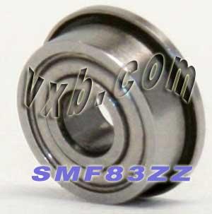 SMF83ZZ Flanged Bearing Shielded Stainless Steel 3x8x3 Bearings - VXB Ball Bearings