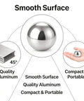 Smooth surface aluminum ball with compact design for .68 Caliber Aluminum Solid Paintballs 50 x .68 Caliber Self-Defense Balls for Byrna SD LE