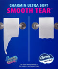 Comparison of Ultra Soft Toilet Paper Mega Roll with smooth tear edge versus leading 1-ply brand