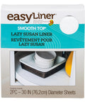 Box of Premium Circular Lazy Susan Shelf Liner Kit For Kitchen Cabinets And Pantry Shelves, Non Slip White Surface, 30 Inch Diameter, 2 Pack