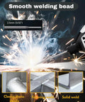 E6013 3/32 Inch Carbon Steel Welding Rod in action, showing smooth welds for AC DC electrodes, ideal for thin plate projects.