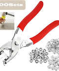 Must Have Snap Button Kit With Five Claw Buckle Pliers For Clothing Leather Crafting And Sewing, 100 Sets Metal Snaps