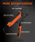 Heavy Duty Snap Fastener Tool Kit With 100 Snap Sets In Four Colors For Boat Covers Canvas Tarps And Fabric Snap Setter Repair Kit And Built In Punch Die For Easy Installation showing features like non-slip handle and quick release.