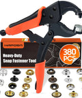 Heavy Duty Snap Fastener Tool Kit With 100 Snap Sets In Four Colors For Boat Covers Canvas Tarps And Fabric Snap Setter Repair Kit And Built In Punch Die For Easy Installation.
