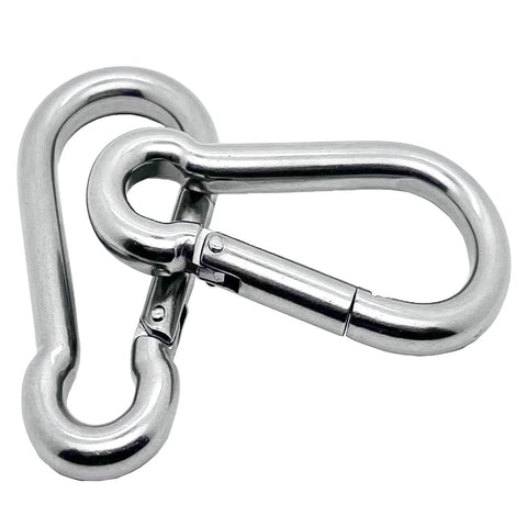 Two 4 Inch Spring Snap Hook 304 Stainless Steel Light Duty Clip For Keys Bags And Home Organization 2 Pack Rust Resistant