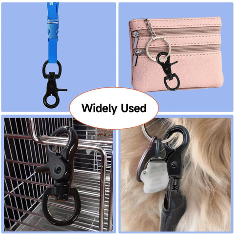 10 Pack Trigger Snap Hooks 2.32 Inches By 0.82 Inches Zinc Alloy Heavy Duty Swivel Lanyard Clips used on leash, bag, cage, and harness