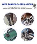 Wide range of applications for External Circlip Snap Ring Kit 500 Pcs Alloy Steel Snap Ring Assortment Set, used in gears and axles.