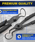 Close-up of 14 Piece Snap Ring Pliers Set With 45 Degree And 90 Degree Bent And Straight Tips, highlighting strong grip and durability features.