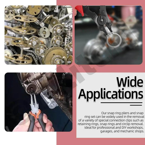 All In One No Fuss C Clip External Retaining Rings Kit With 266 Pieces in action, used in machinery and workshops.