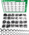 Mega Handy 330 Piece Snap Ring Set With E Clips And C Clips for mechanical projects in plastic organizer