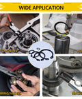 Premium Snap Ring Set 325Pcs Alloy Steel External Retaining Rings Circlips In 15 Sizes For Axles Shafts And Other Moving Parts.
