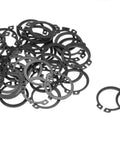 External Snap Retaining Rings Spring Steel Three Sixteenth Inch Diameter Black Oxide Finish Durable Heavy Duty Pack Of Fifteen
