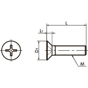 SNFTG-M3-12 NBK Cross Recessed Flat Head Machine Screws - High Intensity Titanium Alloy- Made in Japan - VXB Ball Bearings