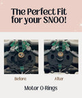O Rings Repair Kit For Snoo Smart Sleeper Bassinet With Free Expert Repair Support showing before and after motor O-rings