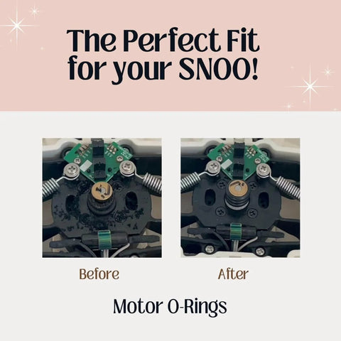 O Rings Repair Kit For Snoo Smart Sleeper Bassinet With Free Expert Repair Support showing before and after motor O-rings