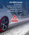 Pro Series Tire Snow Socks For Cars, SUVs And Vans Quick Install Snow Traction Device That Replaces Chains With 3D Fabric Technology