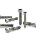 SNSL-M4-20 NBK Socket Head Cap Screws - SUS316L- Pack of 5 - Made in Japan, showcasing multiple screws for smooth motion in systems