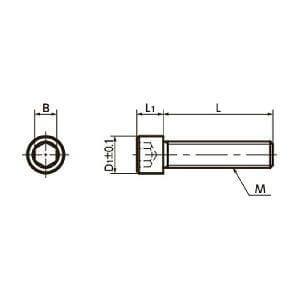 SNSS-M6-20-FC NBK Socket Head Cap Screws Fluorine Coating - Pack of 10. Made in Japan - Buy Bearings online - Fast US Shipping