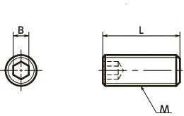 SNTS-M2-3-FP-NBK 3mm Long Set Screws for precision instruments - VXB Ball Bearings