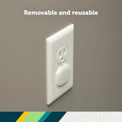 Keep curious hands safe with a 36-pack of removable, reusable electrical outlet covers that fit standard outlets and seal away live sockets.