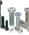 Assorted screws including SLHS-M6-8 NBK Socket Head Cap Screws - Low Profile 20-Pack - Made in Japan for stable mechanical alignment.