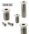 SSHS-M10-10-SD NBK Length Socket Head Cap Screws - Extreme Low & Small Head, Pack of 10 - Made in Japan, shown in various sizes.