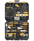 228 Piece Socket Wrench Auto Repair Tool Set With Mixed Hand Tools In Durable Plastic Toolbox Storage Case Chrome Finish