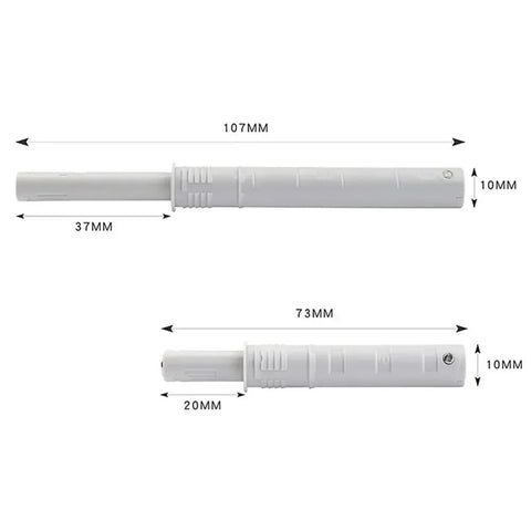 Soft close cabinet damper that quietly cushions doors and drawers, reduces slams, protects surfaces, extends furniture life, ABS plastic
